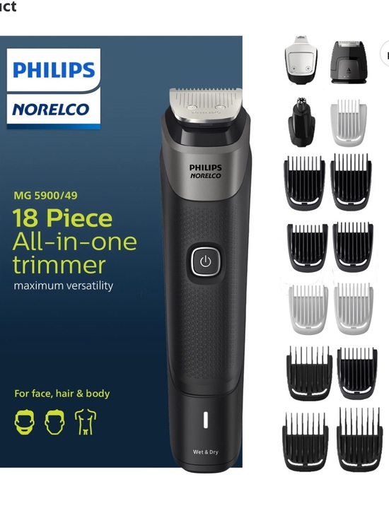 Philips Other - MG5900/49 18-Piece All-in-One Trimmer - Black